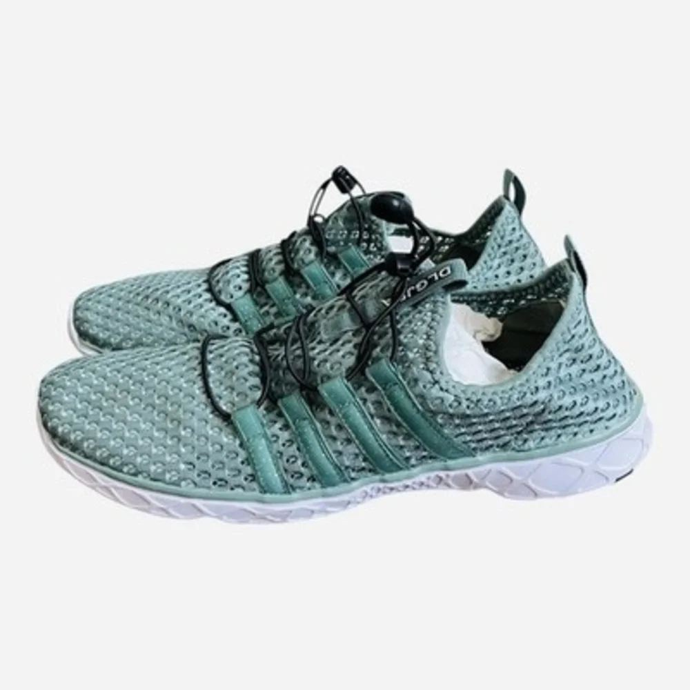 DLGJPA Aqua Green Lightweight Quick Dry Sneakers Sports Walking Shoes Sz 10 EXC